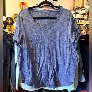 Lululemon Casual Scoop Neck Women’s Top in Heathered Blue